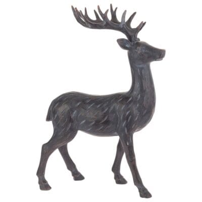 Etched Slate Standing Deer Décor