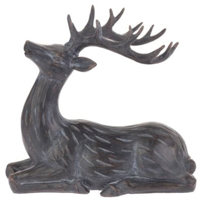 Etched Slate Sitting Deer