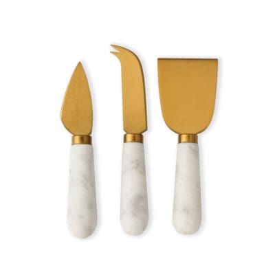 White Marble Cheese Knives, Cheese Knife Gift Set