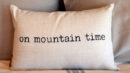 On Mountain Time Lumbar Throw Pillow